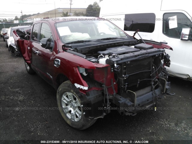 1N6AA1EJ9HN541648 - 2017 NISSAN TITAN S BURGUNDY photo 1