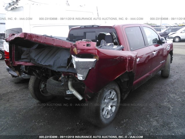 1N6AA1EJ9HN541648 - 2017 NISSAN TITAN S BURGUNDY photo 4