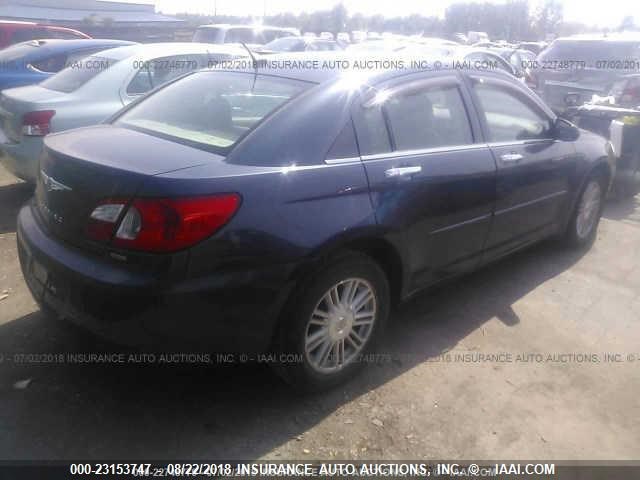 1C3LC66K87N673667 - 2007 CHRYSLER SEBRING LIMITED BLUE photo 4