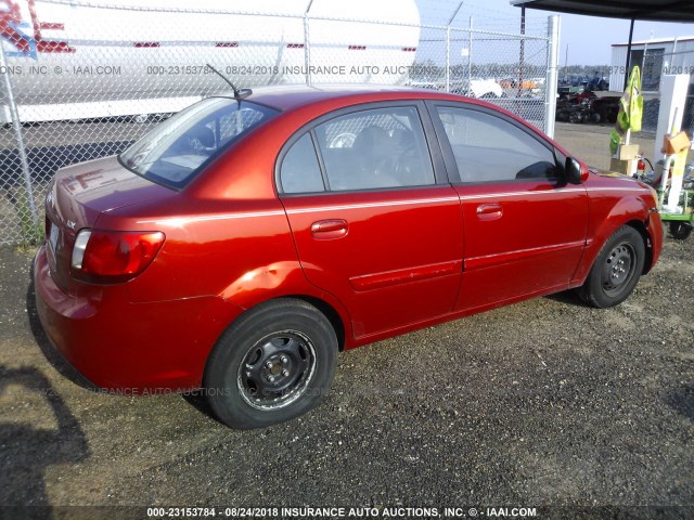 KNADH4A38A6673186 - 2010 KIA RIO LX/SX MAROON photo 4