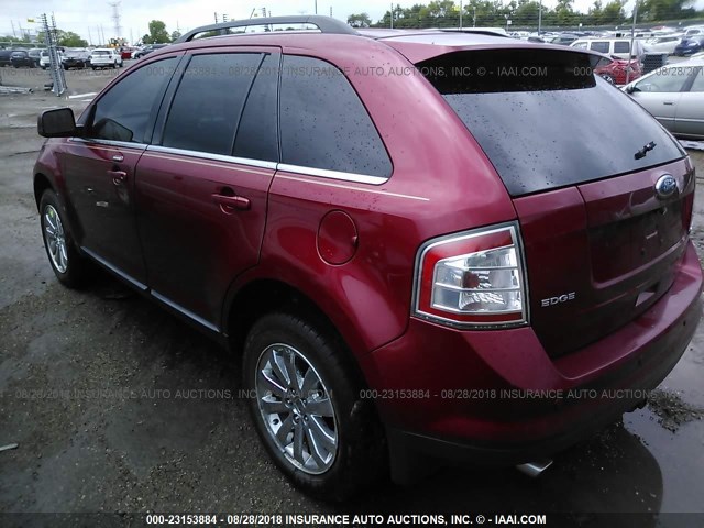 2FMDK39C38BA54697 - 2008 FORD EDGE LIMITED RED photo 3
