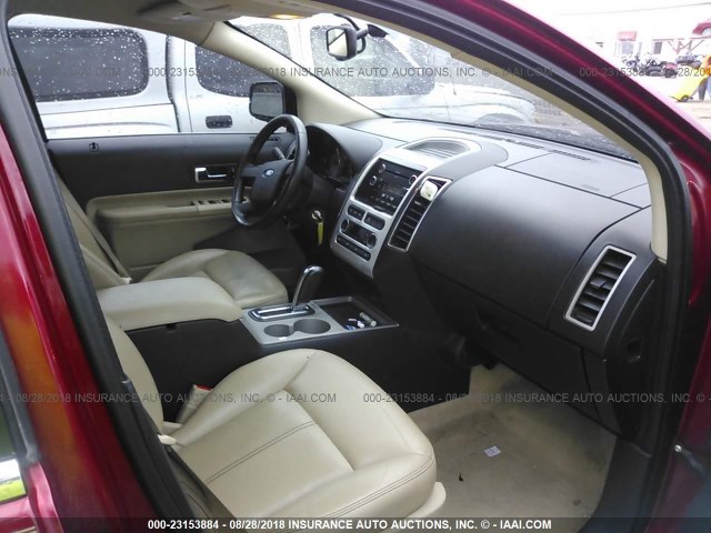 2FMDK39C38BA54697 - 2008 FORD EDGE LIMITED RED photo 5