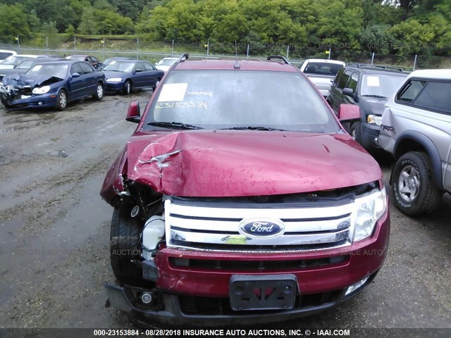 2FMDK39C38BA54697 - 2008 FORD EDGE LIMITED RED photo 6
