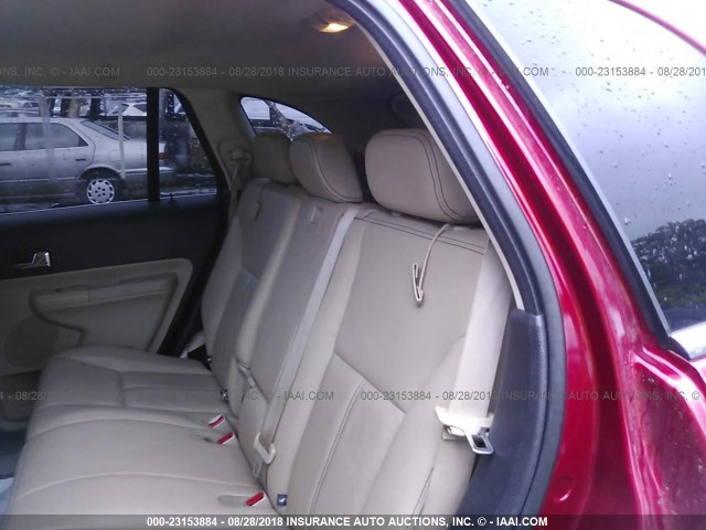 2FMDK39C38BA54697 - 2008 FORD EDGE LIMITED RED photo 8