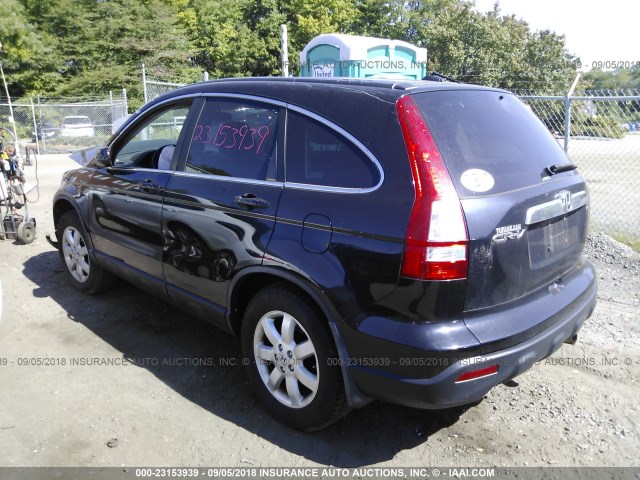 5J6RE48778L038167 - 2008 HONDA CR-V EXL BLACK photo 3