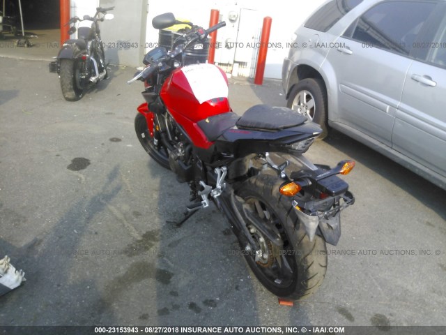 MLHPC4505H5400105 - 2017 HONDA CB500 FA - ABS RED photo 3