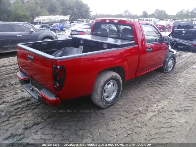 1GCCS249688189861 - 2008 CHEVROLET COLORADO LS RED photo 4