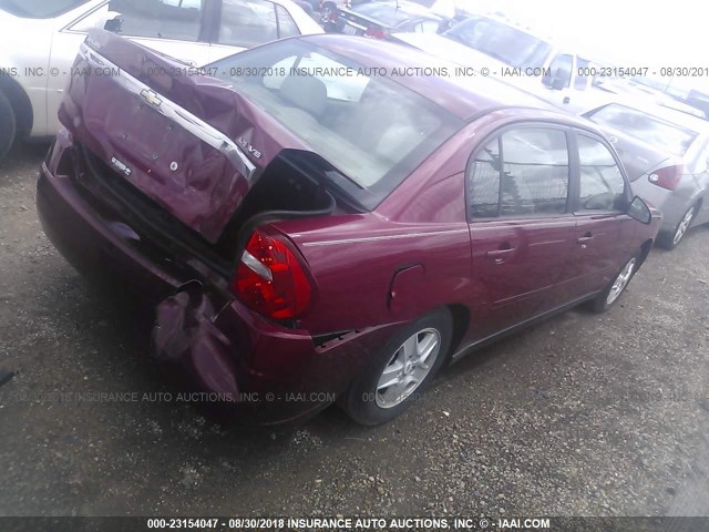 1G1ZT54825F195429 - 2005 CHEVROLET MALIBU LS 栗色 照片 4