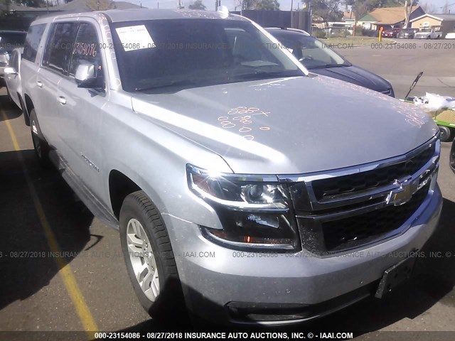 1GNSKHKC3JR260146 - 2018 CHEVROLET SUBURBAN K1500 LT SILVER photo 1