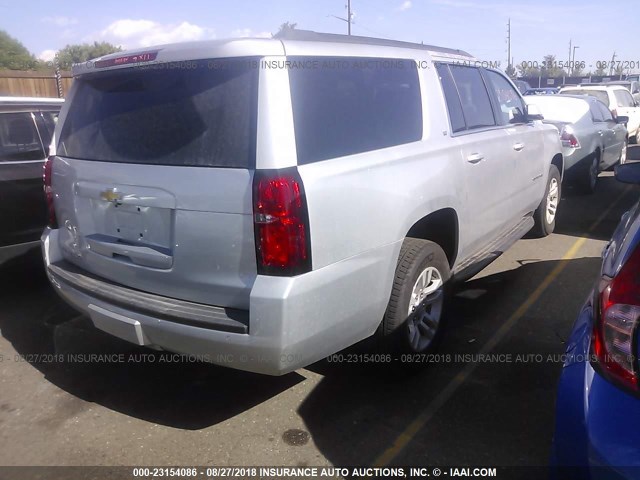 1GNSKHKC3JR260146 - 2018 CHEVROLET SUBURBAN K1500 LT SILVER photo 4