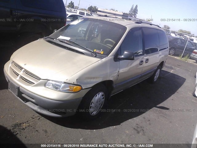 1B4GP44R1YB738705 - 2000 DODGE GRAND CARAVAN SE/SPORT GOLD photo 2