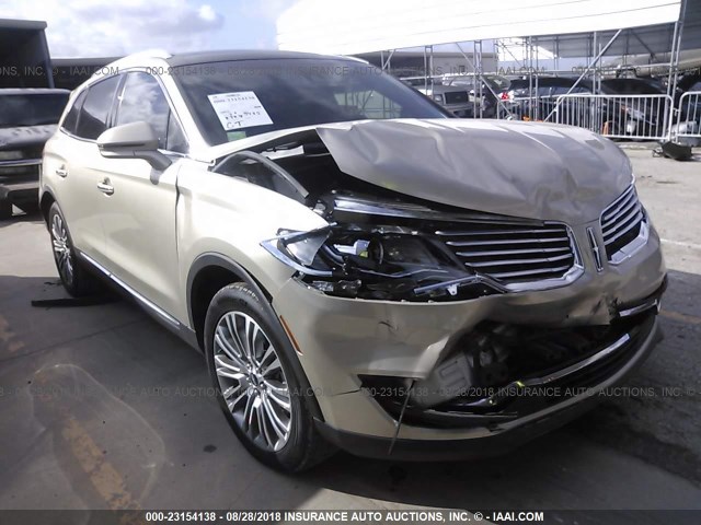 2LMPJ6LP0HBL40279 - 2017 LINCOLN MKX RESERVE Ոսկեգույն լուսանկար 1