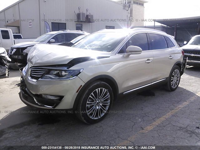 2LMPJ6LP0HBL40279 - 2017 LINCOLN MKX RESERVE Ոսկեգույն լուսանկար 2