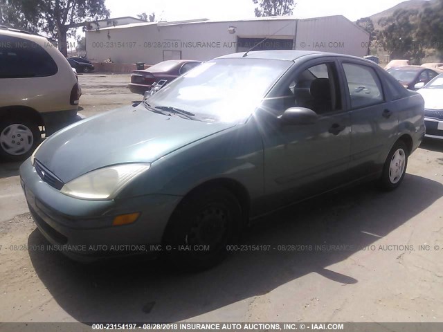 1FAFP33P81W189677 - 2001 FORD FOCUS LX GREEN photo 2