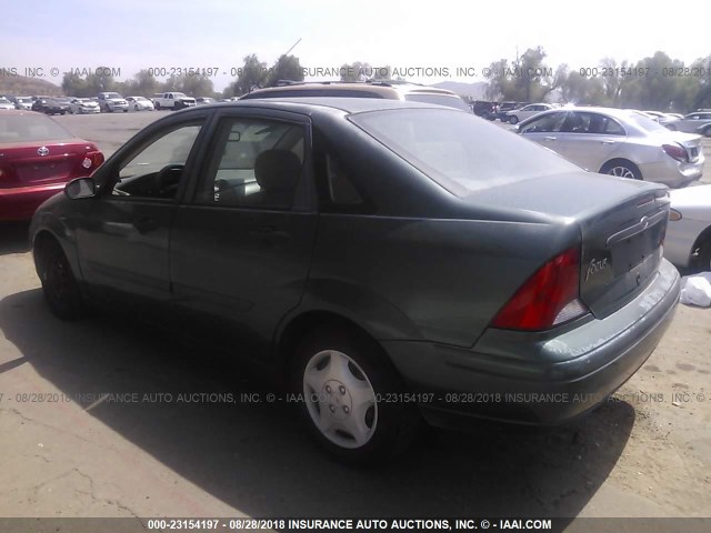 1FAFP33P81W189677 - 2001 FORD FOCUS LX GREEN photo 3