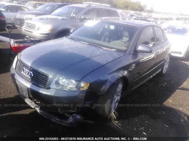 WAULC68E94A180468 - 2004 AUDI A4 1.8T QUATTRO GRAY photo 2