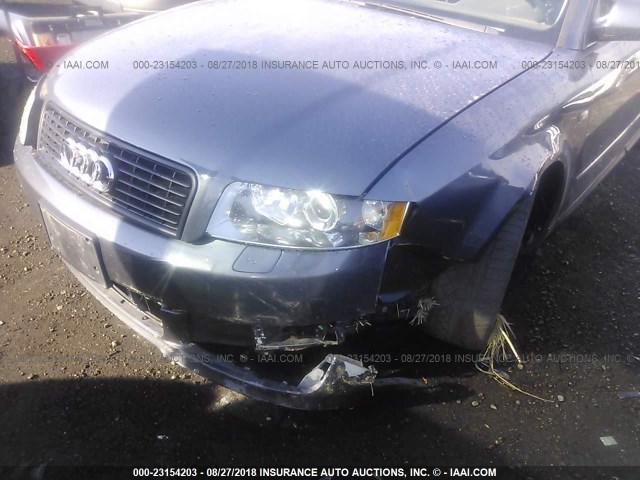 WAULC68E94A180468 - 2004 AUDI A4 1.8T QUATTRO GRAY photo 6