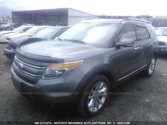 1FMHK8F84BGA87562 - 2011 FORD EXPLORER LIMITED GRAY photo 2