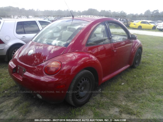 3VWBK31C45M403588 - 2005 VOLKSWAGEN NEW BEETLE GL 红色 照片 4