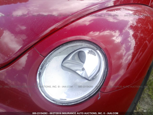 3VWBK31C45M403588 - 2005 VOLKSWAGEN NEW BEETLE GL 红色 照片 6