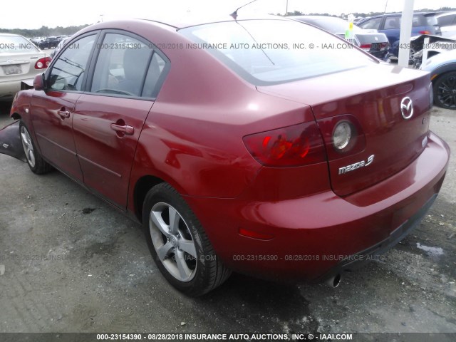 JM1BK12F841113320 - 2004 MAZDA 3 I RED photo 3