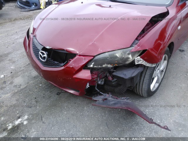 JM1BK12F841113320 - 2004 MAZDA 3 I RED photo 6