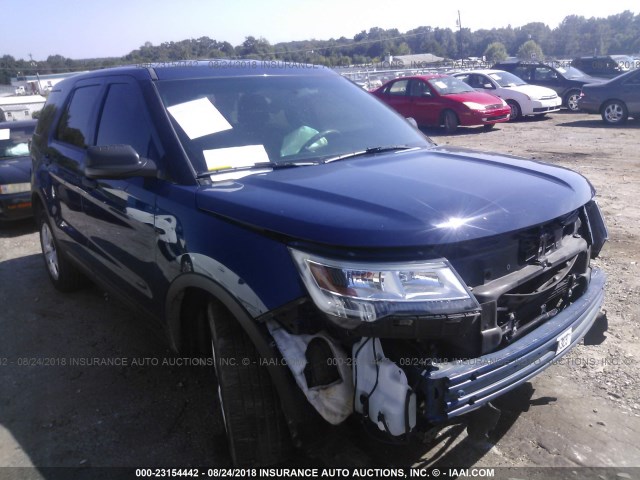 1FM5K8AR1GGD17357 - 2016 FORD EXPLORER POLICE INTERCEPTOR BLUE photo 1