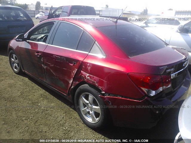 1G1PF5SC6C7358595 - 2012 CHEVROLET CRUZE LT RED photo 3