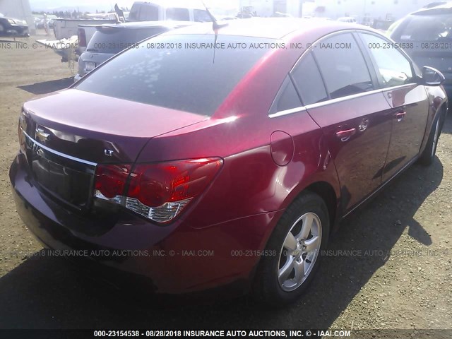 1G1PF5SC6C7358595 - 2012 CHEVROLET CRUZE LT RED photo 4