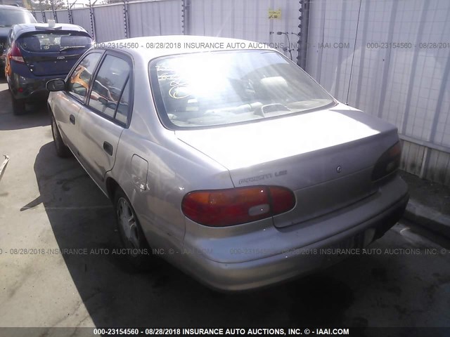 1Y1SK5282WZ419163 - 1998 CHEVROLET GEO PRIZM LSI Champagne photo 3