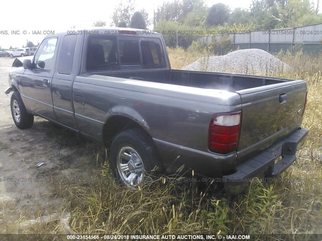 1FTYR44U84PA32608 - 2004 FORD RANGER SUPER CAB GRAY photo 3