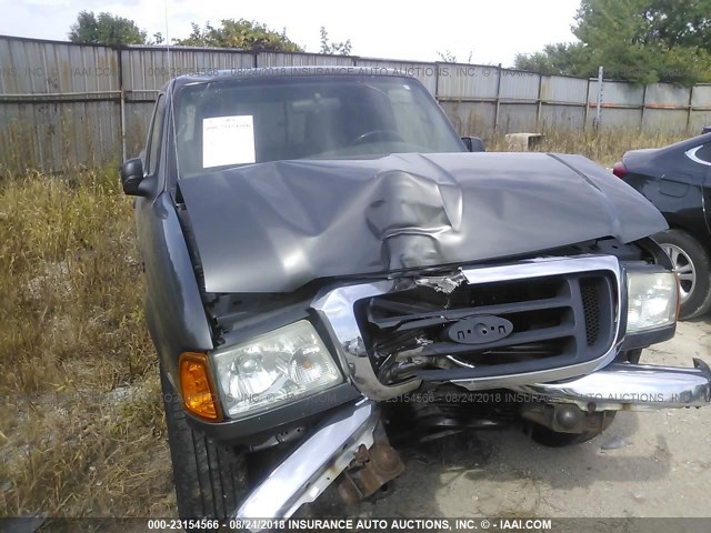 1FTYR44U84PA32608 - 2004 FORD RANGER SUPER CAB GRAY photo 6