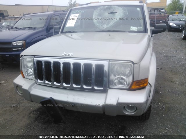 1J8HG48K17C576869 - 2007 JEEP COMMANDER SILVER photo 6