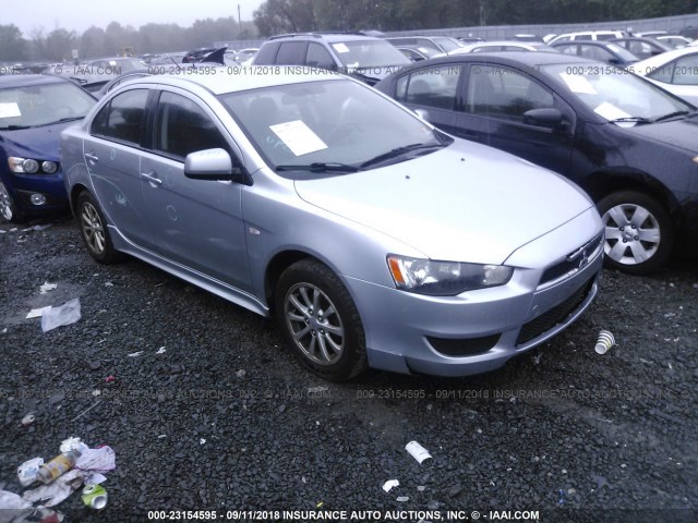 JA32U2FU6AU009054 - 2010 MITSUBISHI LANCER ES/ES SPORT SILVER photo 1