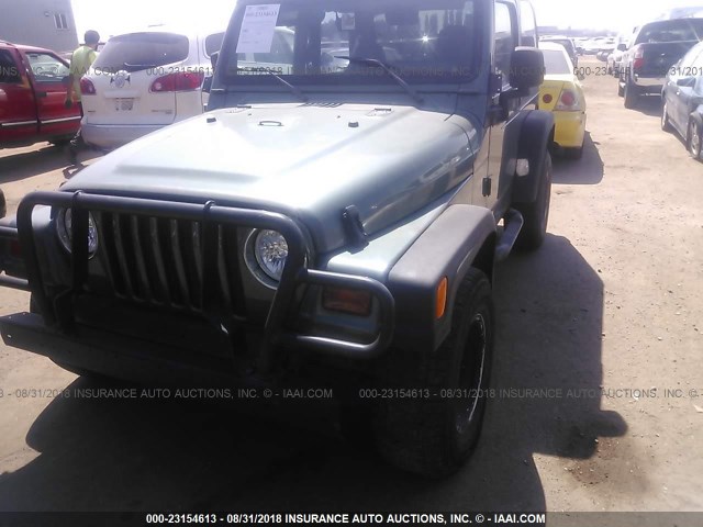 1J4FY19S4XP407540 - 1999 JEEP WRANGLER / TJ SPORT GREEN photo 6