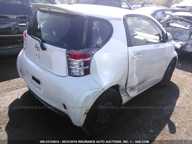 JTNJJXB05DJ022594 - 2013 TOYOTA SCION IQ WHITE photo 4