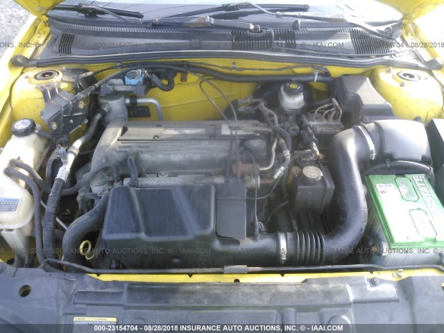 1G1JH12F257114657 - 2005 CHEVROLET CAVALIER LS SPORT YELLOW photo 10