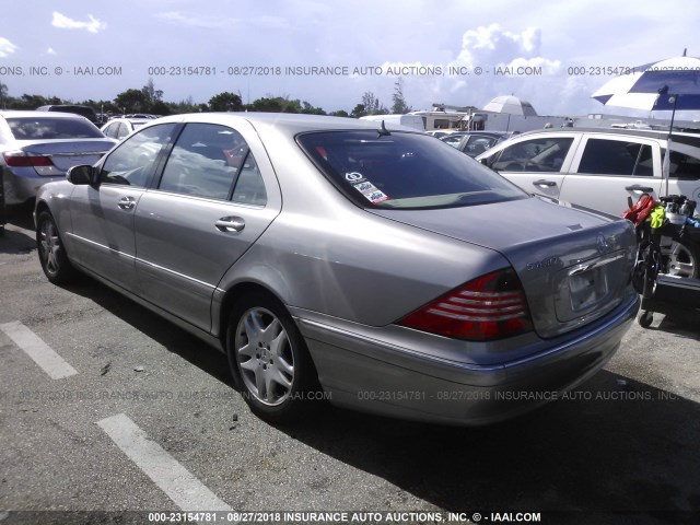 WDBNG70J53A331849 - 2003 MERCEDES-BENZ S 430 GRAY photo 3
