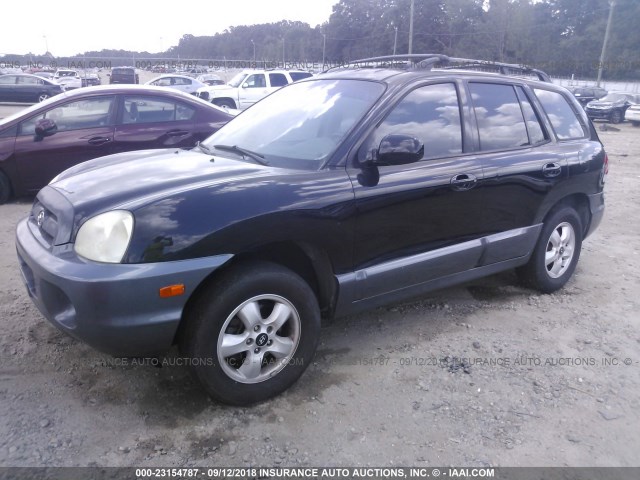 KM8SC13D15U954949 - 2005 HYUNDAI SANTA FE GLS/LX BLACK photo 2