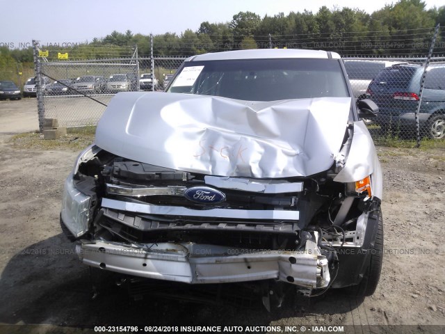 2FMGK5BC0BBD13074 - 2011 FORD FLEX SE SILVER photo 6