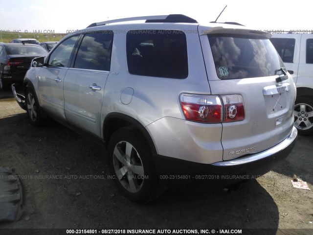 1GKKRRED2BJ412632 - 2011 GMC ACADIA SLT-1 SILVER photo 3