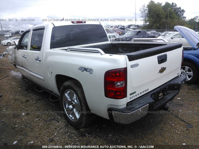 3GCPKTE37BG185983 - 2011 CHEVROLET SILVERADO K1500 LTZ WHITE photo 3