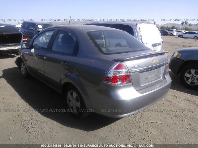 KL1TD56E99B367053 - 2009 CHEVROLET AVEO LS/LT 灰色 照片 3