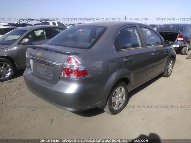 KL1TD56E99B367053 - 2009 CHEVROLET AVEO LS/LT 灰色 照片 4