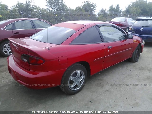 1G1JS124627305803 - 2002 CHEVROLET CAVALIER LS RED photo 4