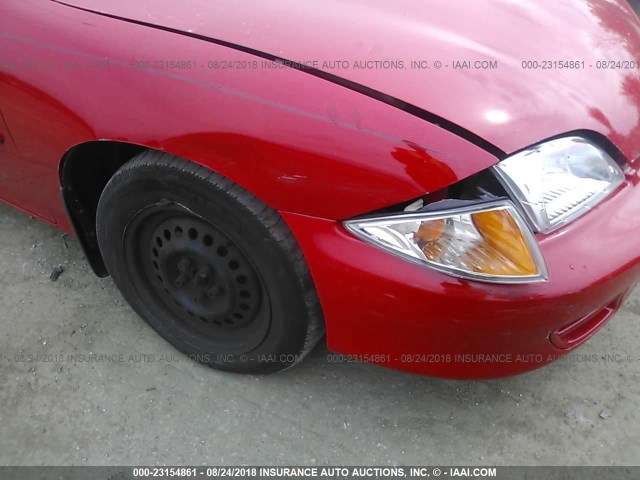 1G1JS124627305803 - 2002 CHEVROLET CAVALIER LS RED photo 6