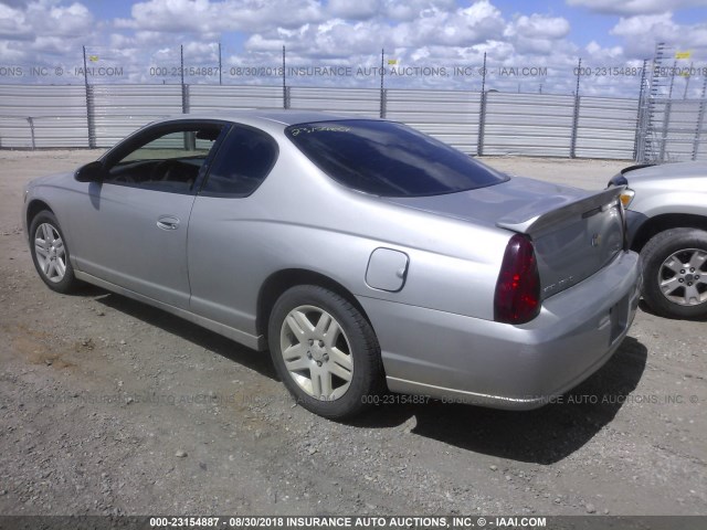 2G1WK15K679329847 - 2007 CHEVROLET MONTE CARLO LT SILVER photo 3