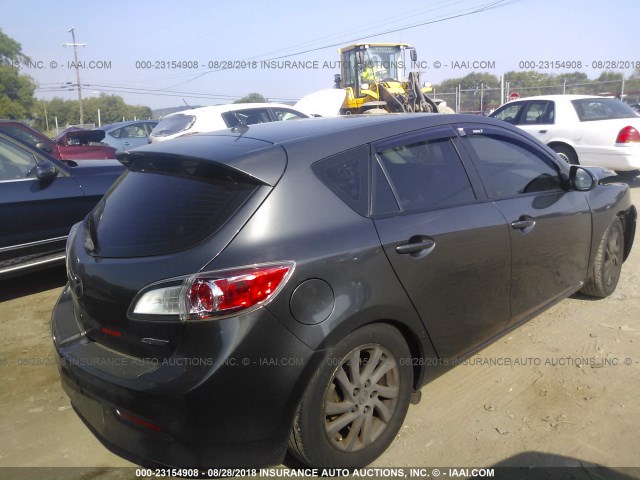 JM1BL1L78C1684969 - 2012 MAZDA 3 I GRAY photo 4