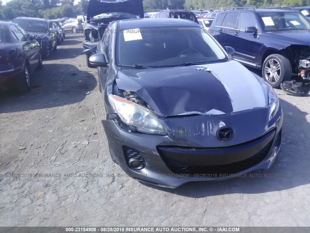 JM1BL1L78C1684969 - 2012 MAZDA 3 I GRAY photo 6