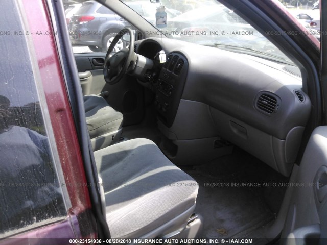 1D4GP24353B116316 - 2003 DODGE GRAND CARAVAN SE MAROON photo 5